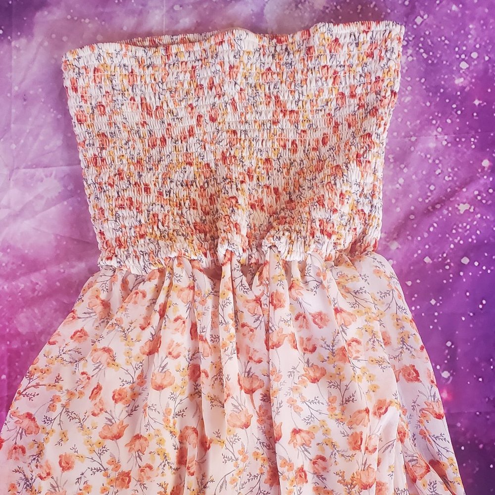 Floral tube top
